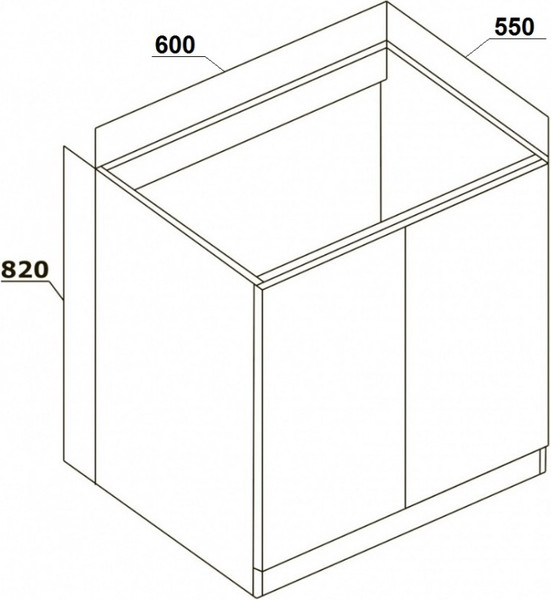 Шкаф под мойку Tivoli 60х60 / 456189