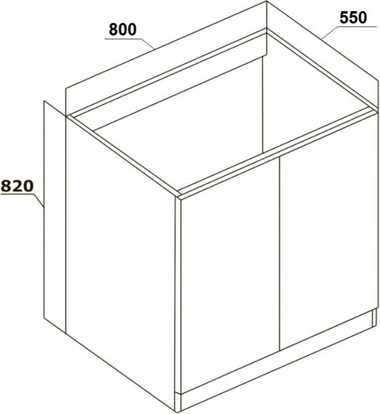 Шкаф под мойку Tivoli 80х60 / 471051