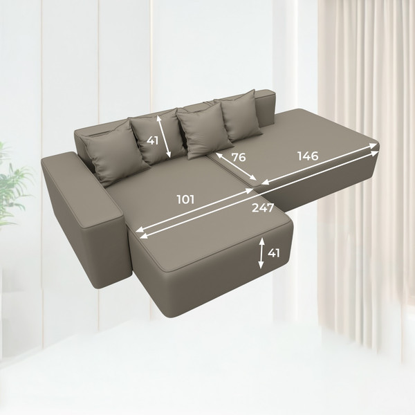 Диван угловой Лига Диванов Лига-079 левый / 129816L