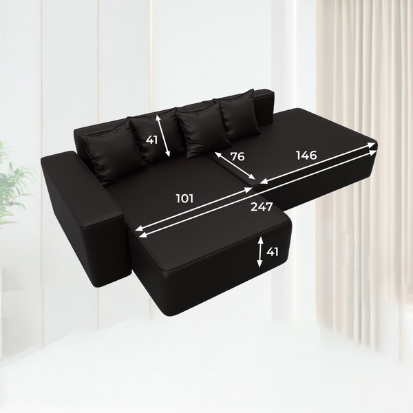 Диван угловой Лига Диванов Лига-079 левый / 129817L