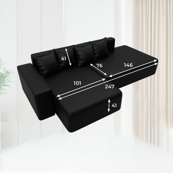 Диван угловой Лига Диванов Лига-079 левый / 129818L