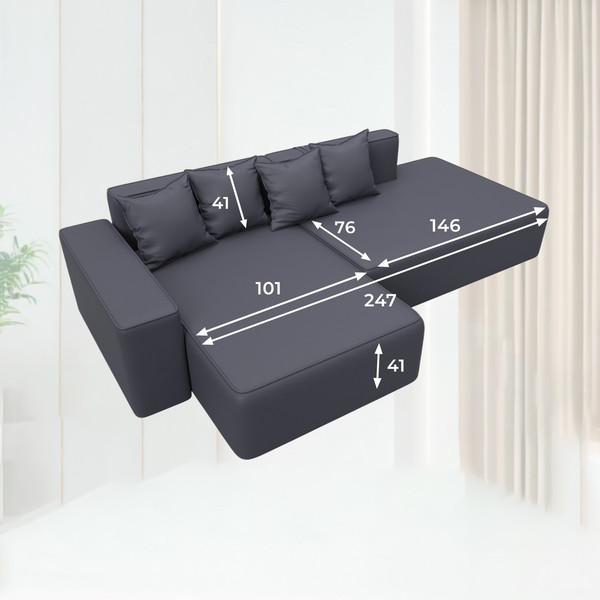 Диван угловой Лига Диванов Лига-079 левый / 129819L