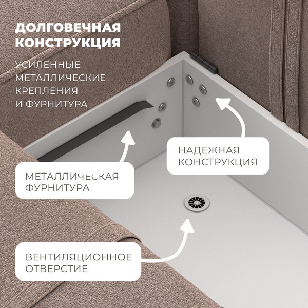 Диван угловой Лига Диванов Лига-079 левый / 129821L