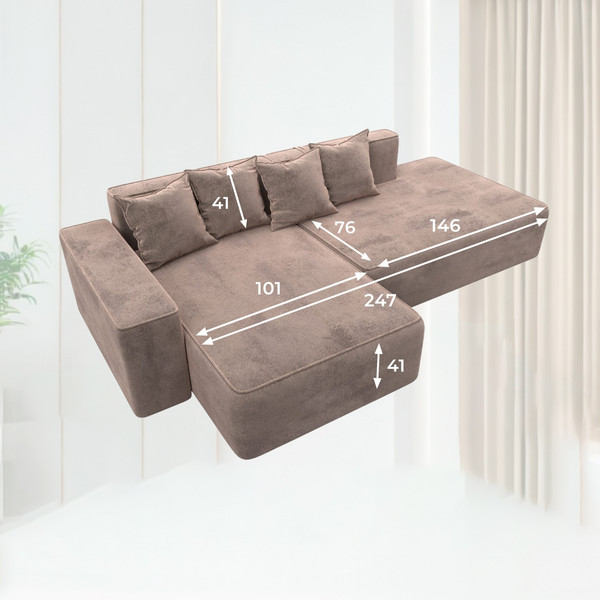 Диван угловой Лига Диванов Лига-079 левый / 129821L