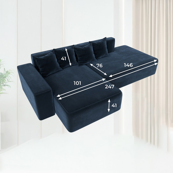 Диван угловой Лига Диванов Лига-079 левый / 129822L