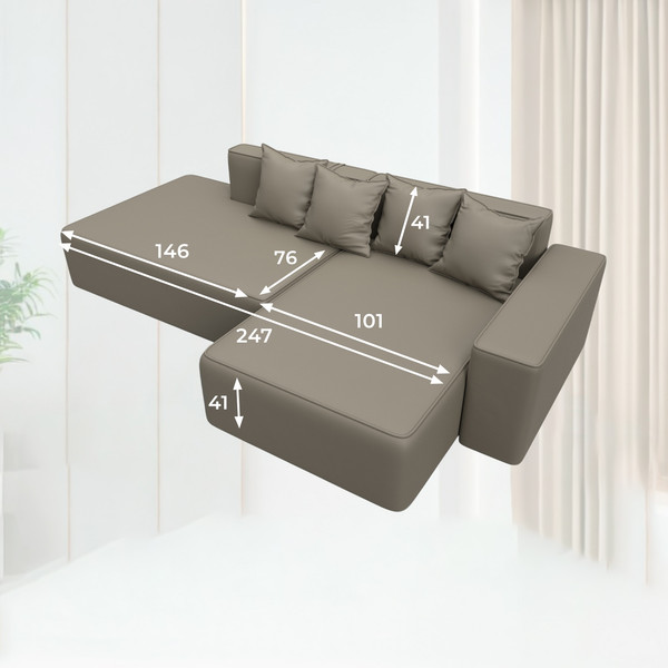 Диван угловой Лига Диванов Лига-079 правый / 129816