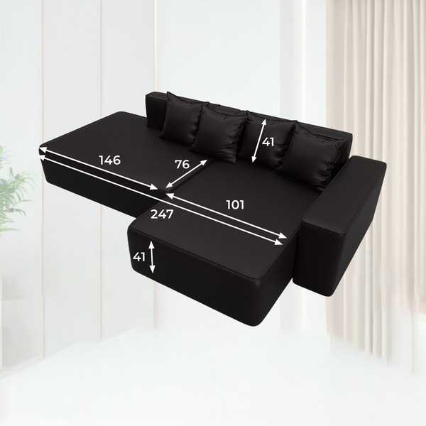 Диван угловой Лига Диванов Лига-079 правый / 129817