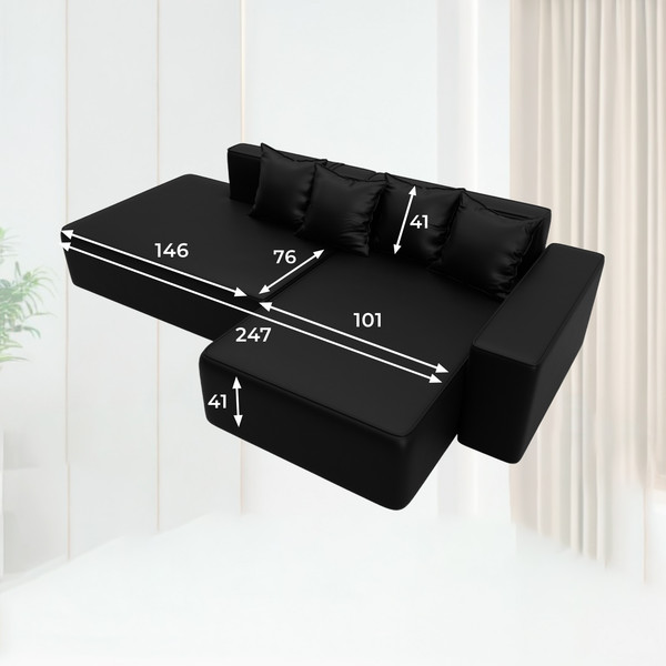 Диван угловой Лига Диванов Лига-079 правый / 129818