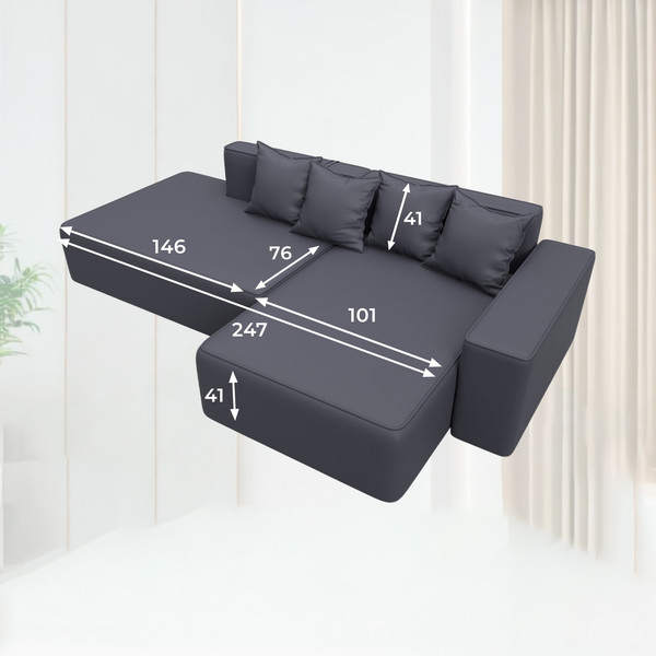 Диван угловой Лига Диванов Лига-079 правый / 129819