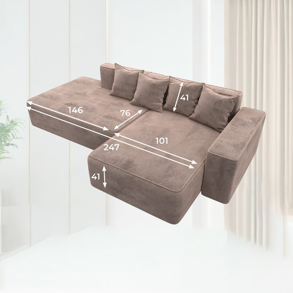 Диван угловой Лига Диванов Лига-079 правый / 129821