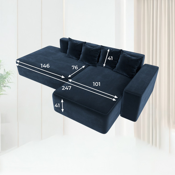 Диван угловой Лига Диванов Лига-079 правый / 129822