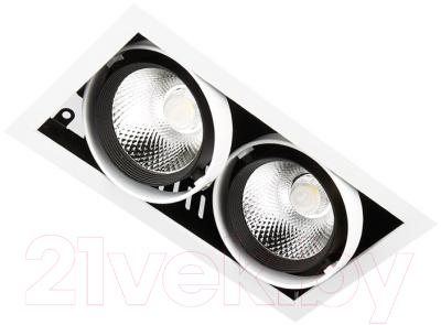 Точечный светильник Ambrella T812 BK/CH 2*12W 4200K - фото