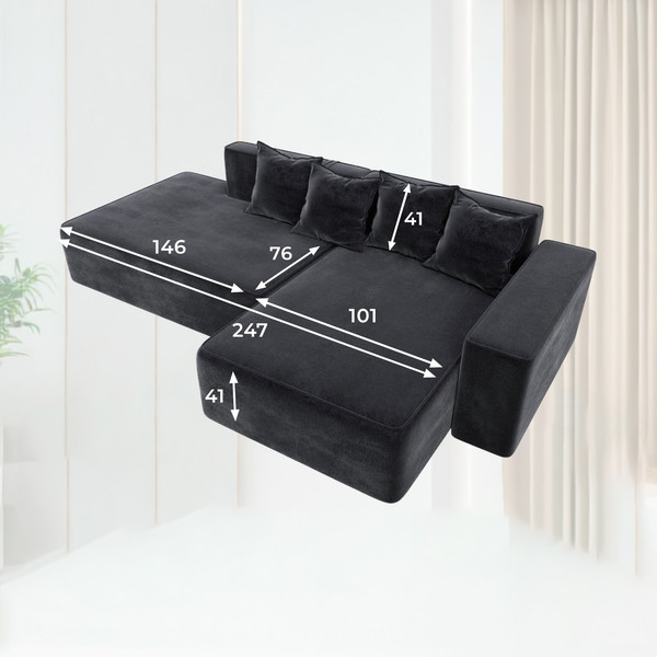 Диван угловой Лига Диванов Лига-079 правый / 129824