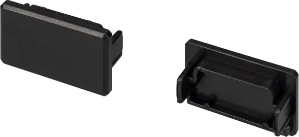 Заглушка для профиля Arlight PLS-LOCK-H16-SMT черная глухая / 033645 - фото