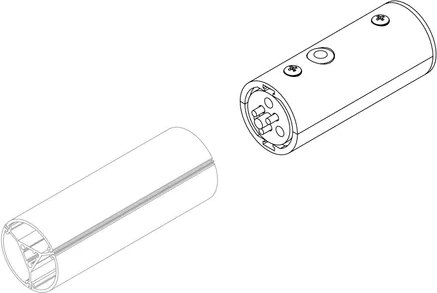 Заглушка для профиля Arlight ROUND-D36-360 BLACK с отверстием / 050534