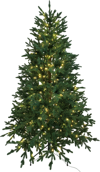 Ель искусственная Уральская ёлка и игрушка Уральская с гирляндой - фото