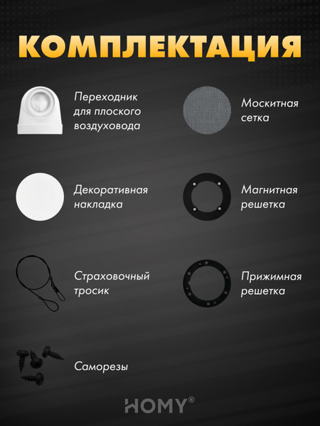 Решетка вентиляционная Homy Air AO125W