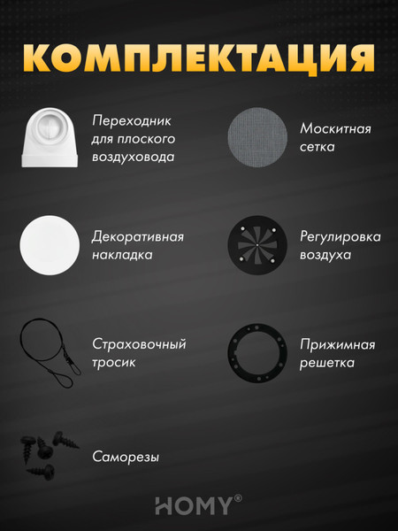 Решетка вентиляционная Homy Air AO150WR