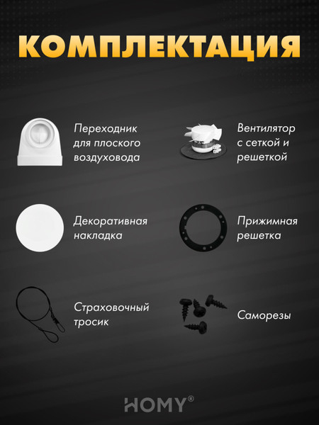 Вентилятор накладной Homy Air AO125WS