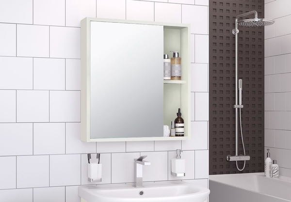 Шкаф с зеркалом для ванной Runo Эко 60 - фото