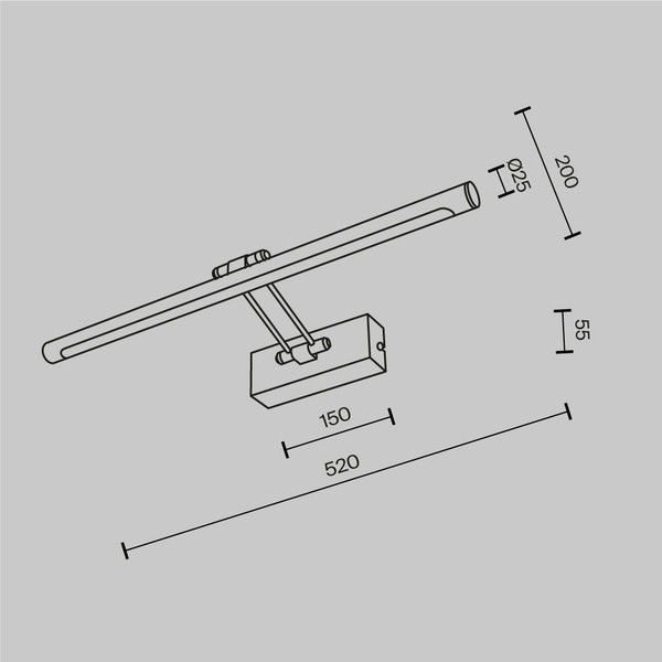Подсветка для картин и зеркал Maytoni Dazzle MIR267WL-L12CH3K
