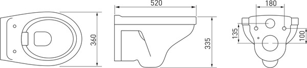 Унитаз подвесной Berges Albit S Rimless / 082107