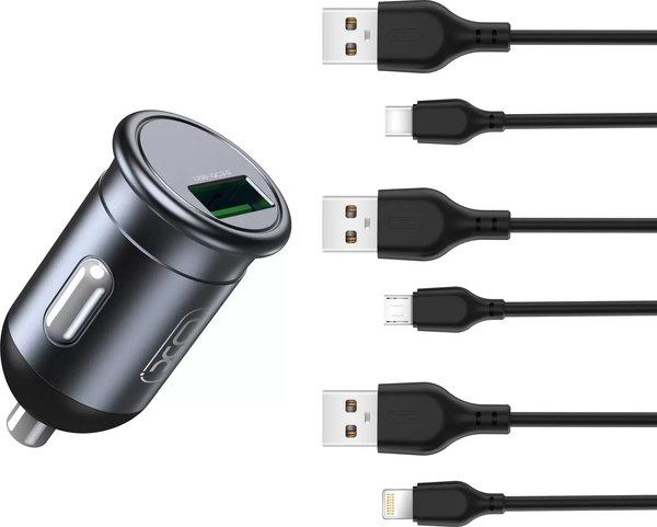 Адаптер питания автомобильный XO QC3.0 18W / CC46