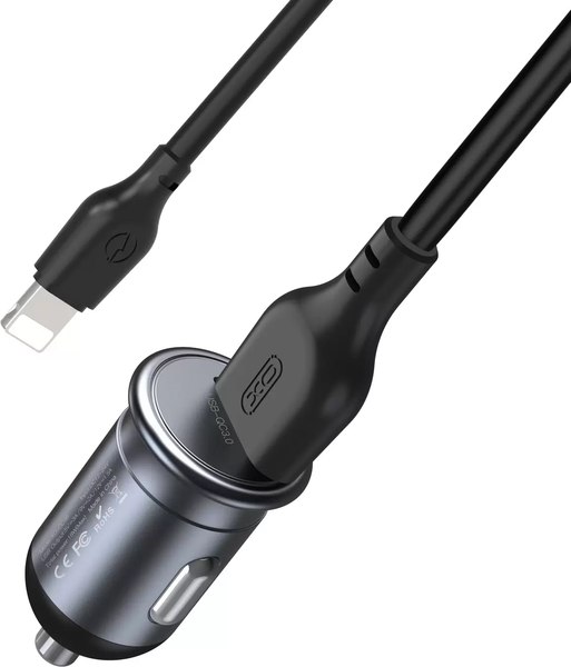 Адаптер питания автомобильный XO QC3.0 18W / CC46