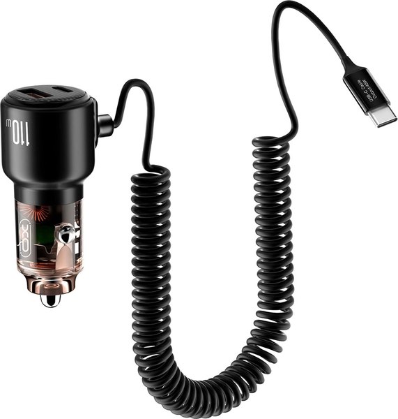 Зарядное устройство автомобильное XO Type-C+Type-C Cable=110W / CC59 - фото