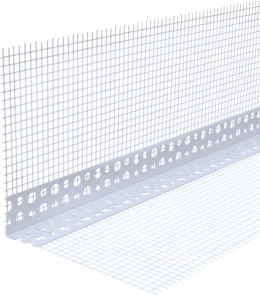 Уголок штукатурный Profilsystems ПВХ с армирующей сеткой 10x10 - фото