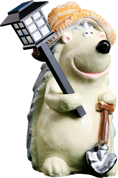 Садовая фигура-светильник Хорошие сувениры Ежик с фонарем / 4203377 - фото