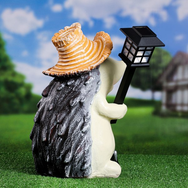 Садовая фигура-светильник Хорошие сувениры Ежик с фонарем / 4203377