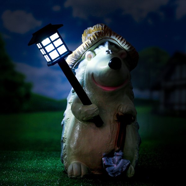 Садовая фигура-светильник Хорошие сувениры Ежик с фонарем / 4203377