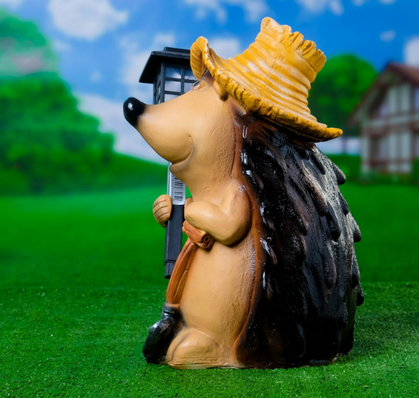 Садовая фигура-светильник Хорошие сувениры Ежик с фонарем / 4203377