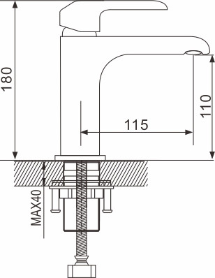 Смеситель Rose R2101F