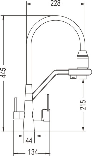 Смеситель Rose R558G