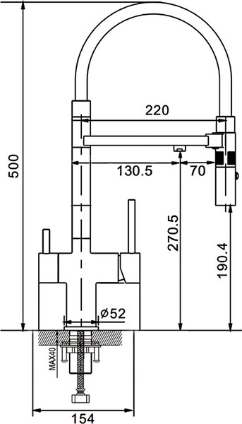 Смеситель Rose R958E