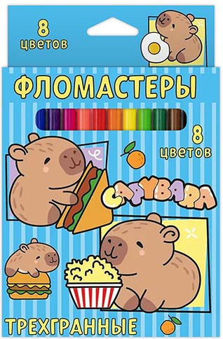 Фломастеры Centrum Капибары / 77220 - фото