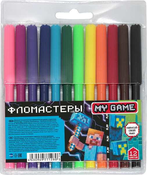 Фломастеры Centrum My Game / 77128 - фото