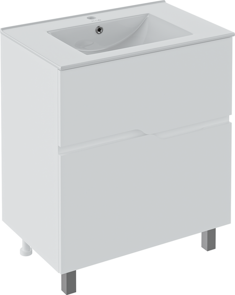 Тумба с умывальником Runo Палермо 80 + Teffy 80