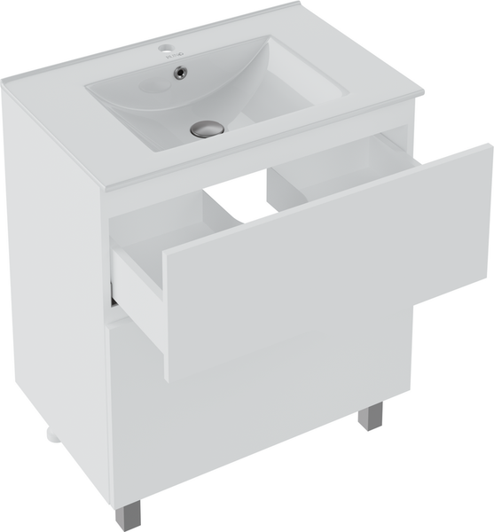 Тумба с умывальником Runo Палермо 80 + Teffy 80