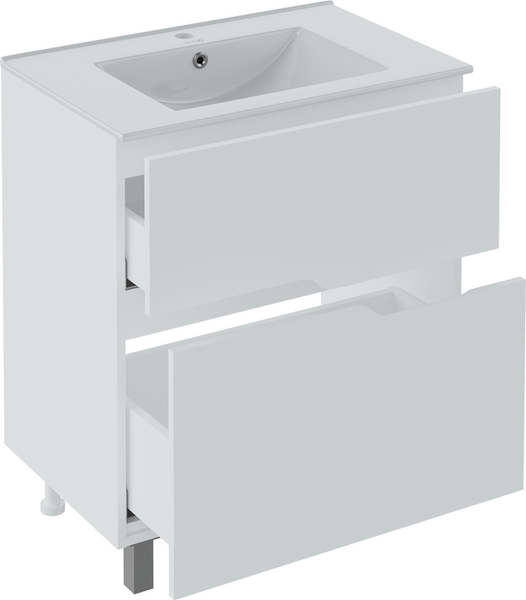 Тумба с умывальником Runo Палермо 80 + Teffy 80