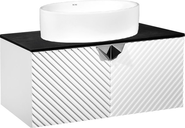 Тумба с умывальником Runo Андорра 85 + Ovale 50 - фото