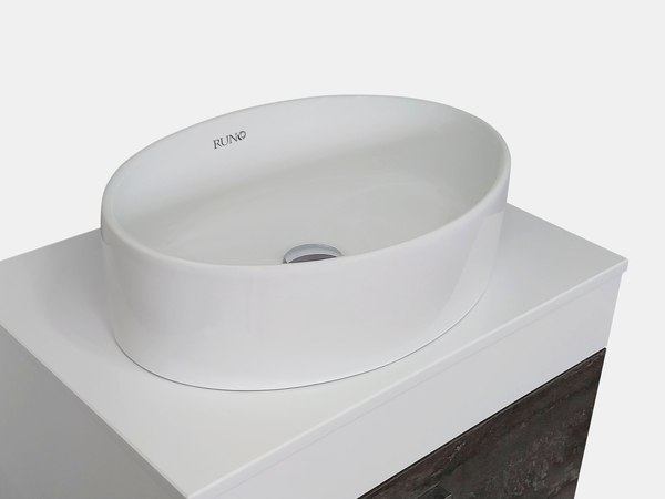 Тумба с умывальником Runo Андорра 85 + Ovale 50