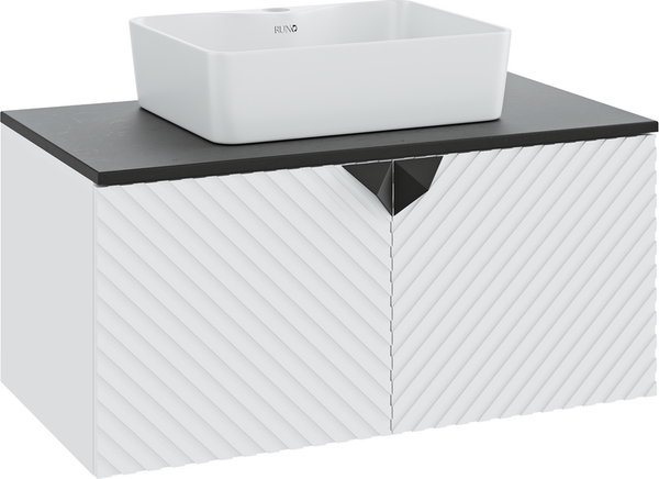 Тумба с умывальником Runo Андорра 85 + Ovale 50