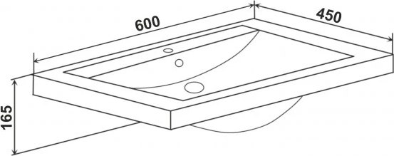Тумба с умывальником Runo Стокгольм 60 + Como 60