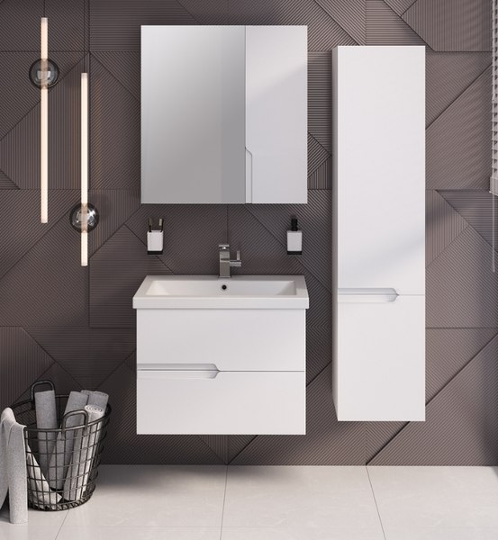 Тумба с умывальником Runo Стокгольм 70 + Como 70 - фото