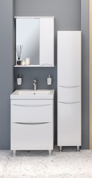 Тумба с умывальником Runo Афина 60 + Moduo 60 - фото