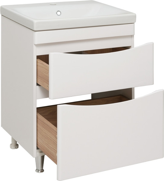 Тумба с умывальником Runo Афина 60 + Moduo 60