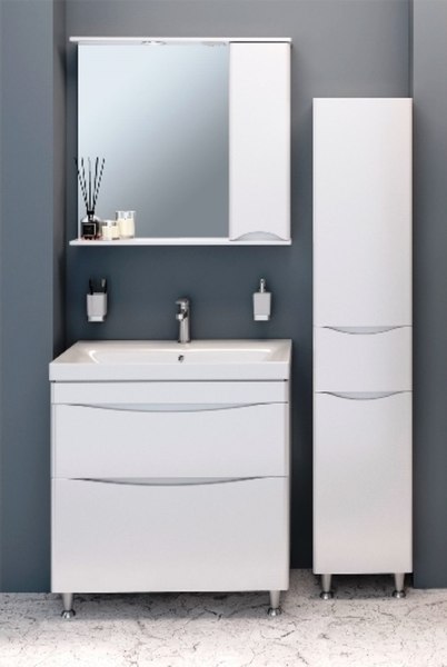 Тумба с умывальником Runo Афина 80 + Moduo 80 - фото